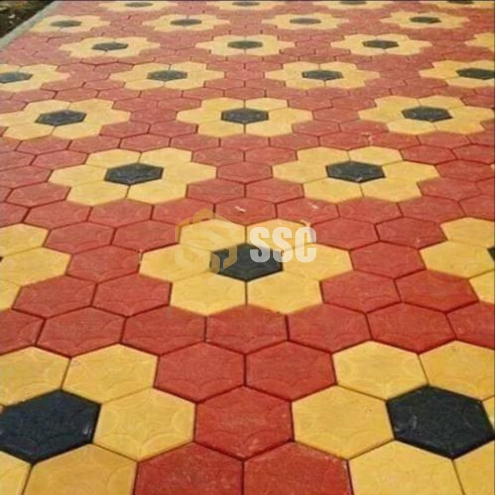 hexagonal paver block design